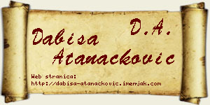 Dabiša Atanacković vizit kartica